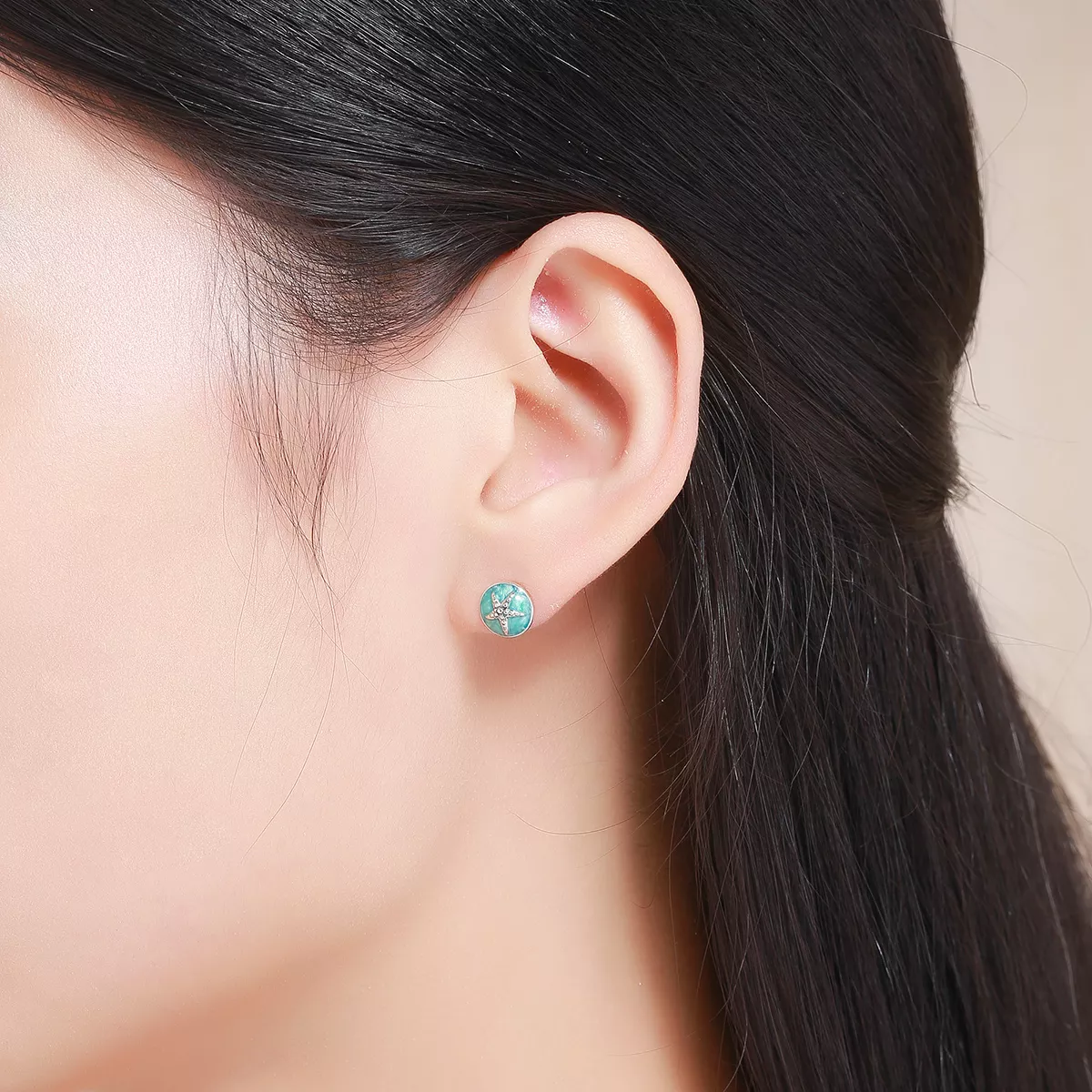 Brincos Petit Fantasy Starfish estilo Pandora - SCE205