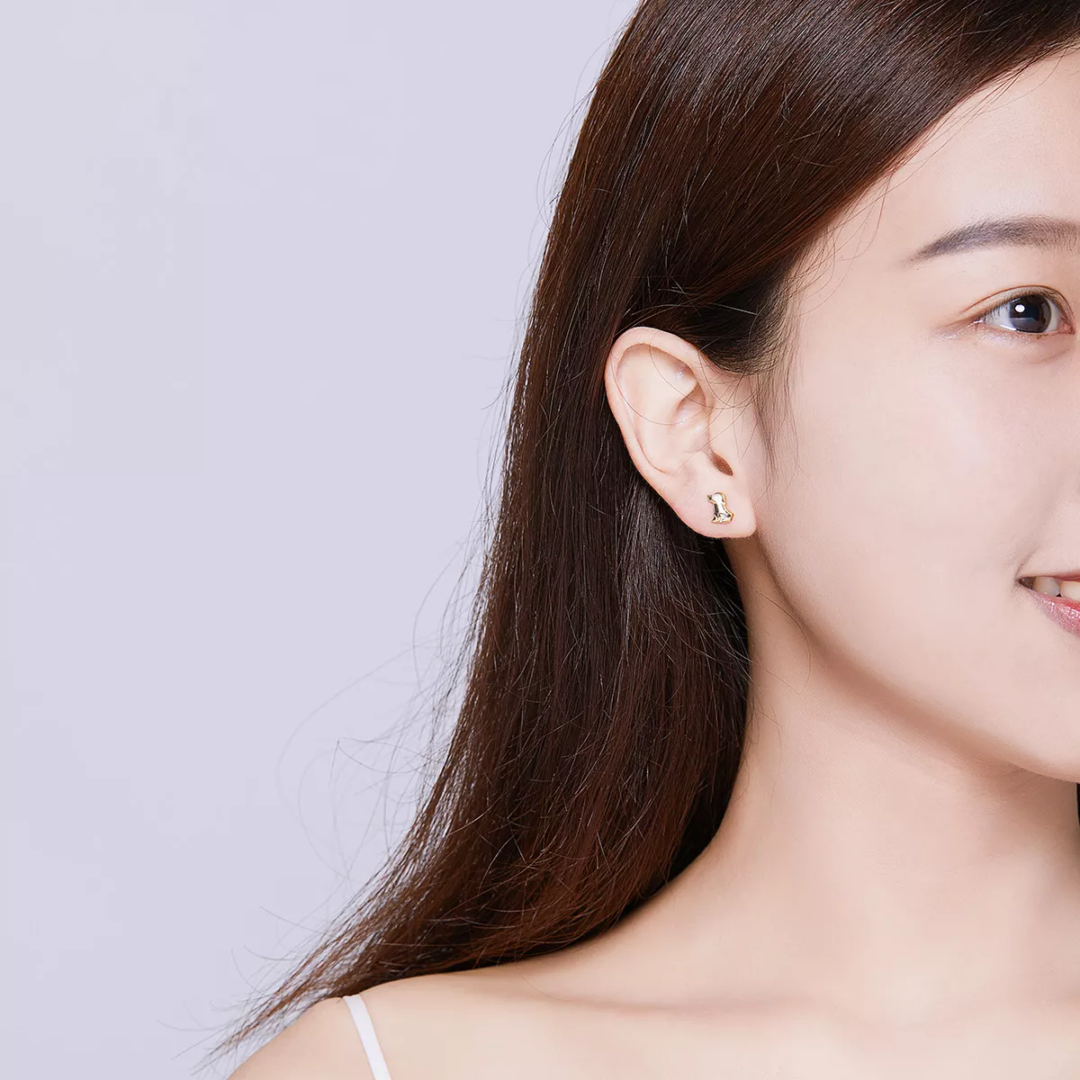 Brincos Petit Filhote de cachorro estilo Pandora - SCE584-C