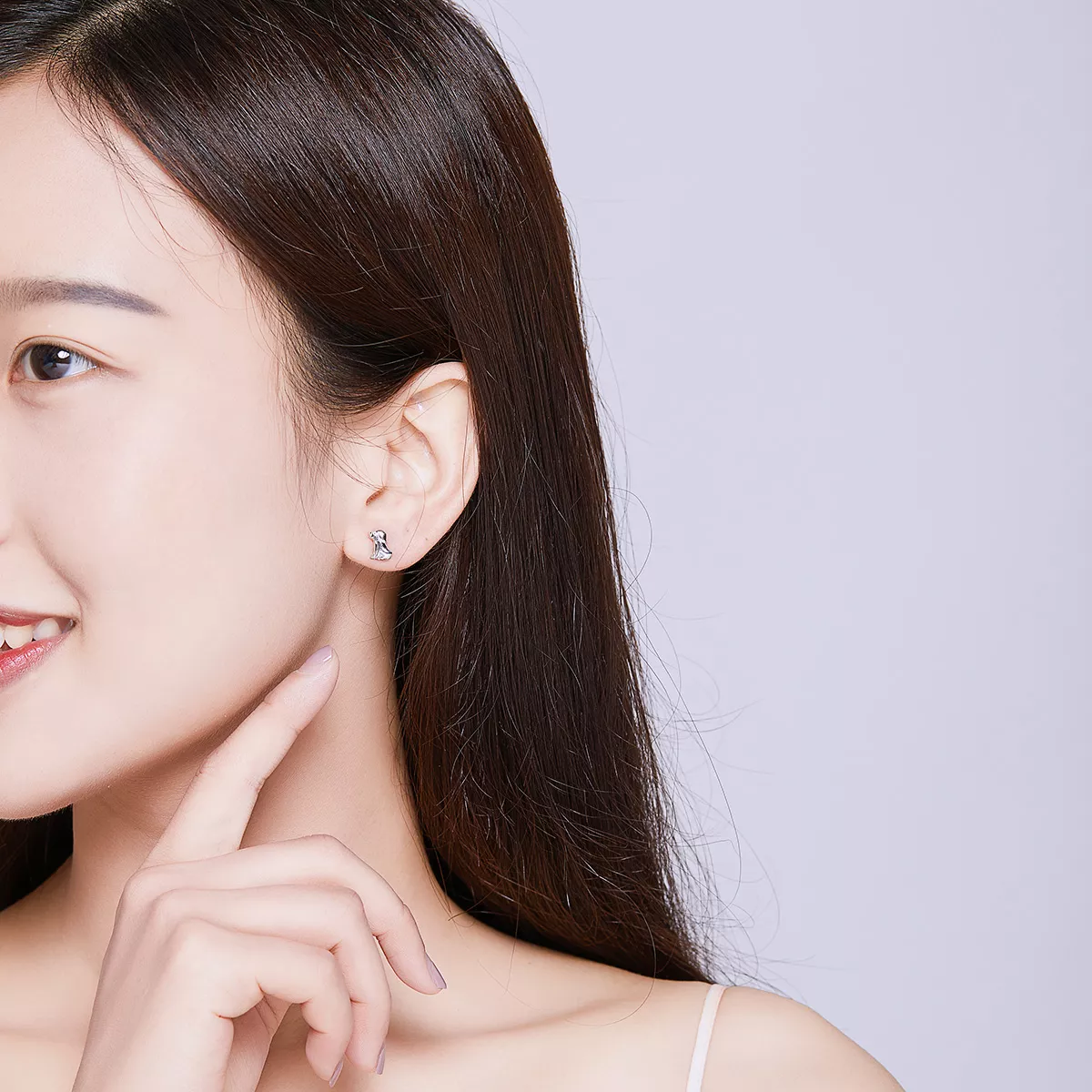 Brincos Petit Filhote de cachorro estilo Pandora - SCE584-Q