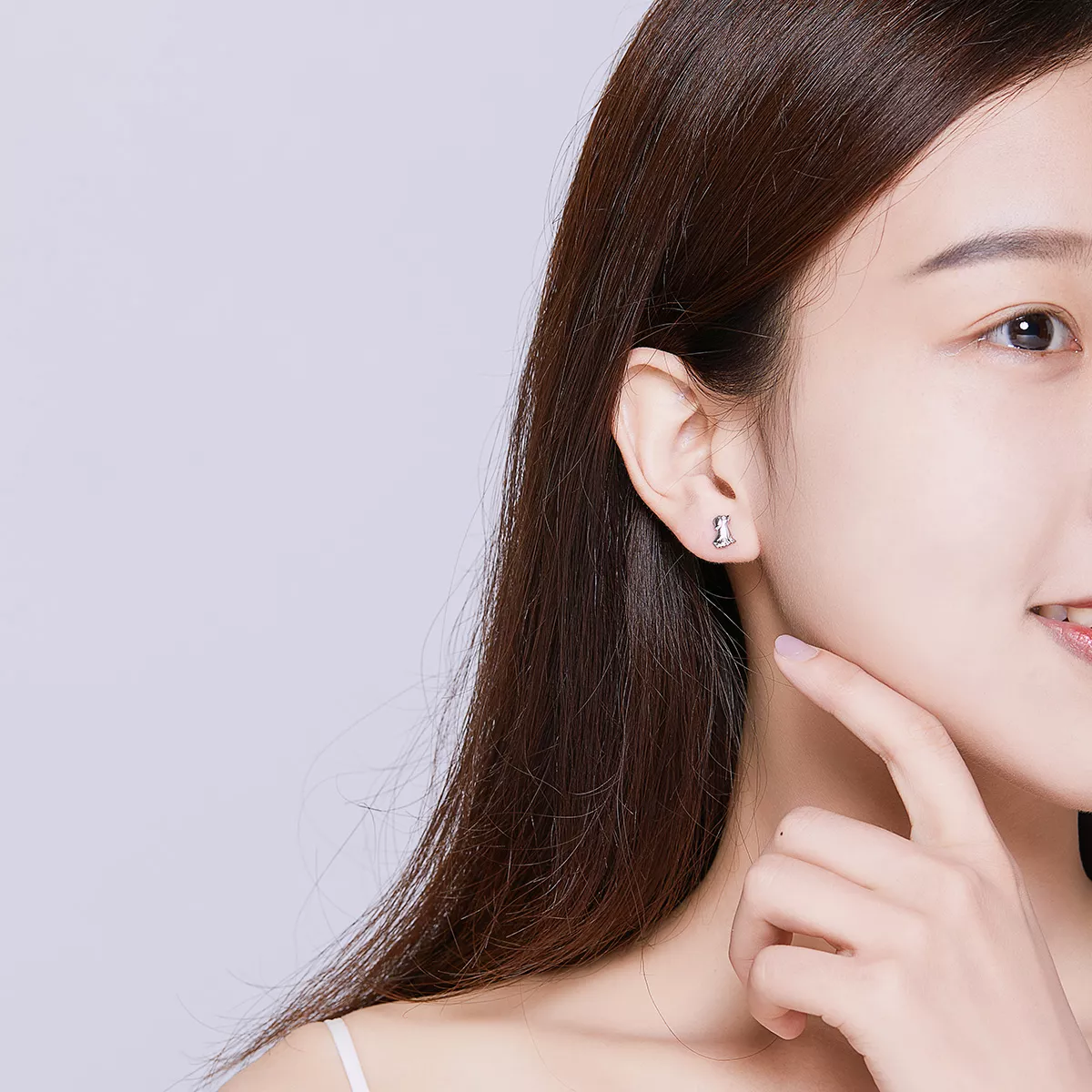 Brincos Petit Filhote de cachorro estilo Pandora - SCE584-Q