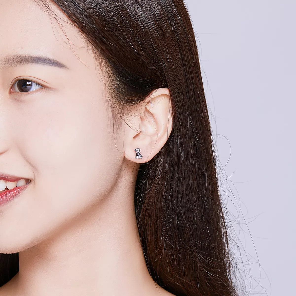 Brincos Petit Filhote de cachorro estilo Pandora - SCE584-Q