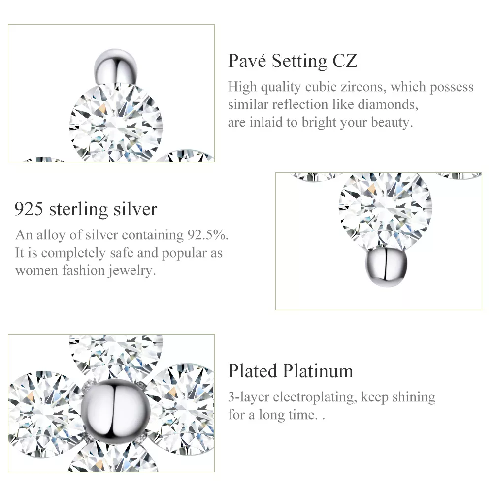 Brincos Petit Flor de luz estilo Pandora - SCE648