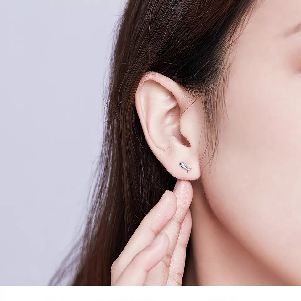 Brincos Petit Gato e peixe estilo Pandora - SCE623