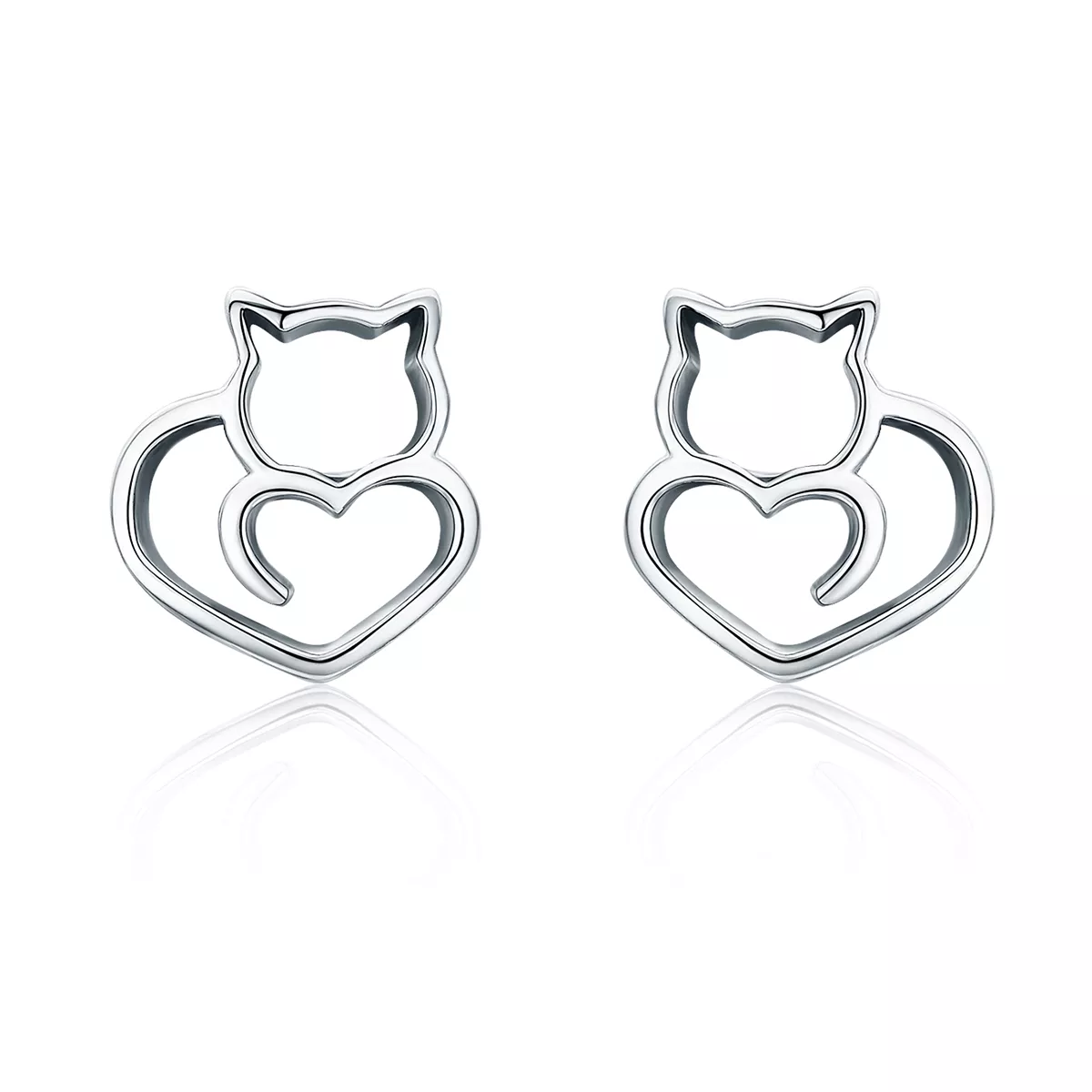 Brincos Petit Gato fofo estilo Pandora - SCE271