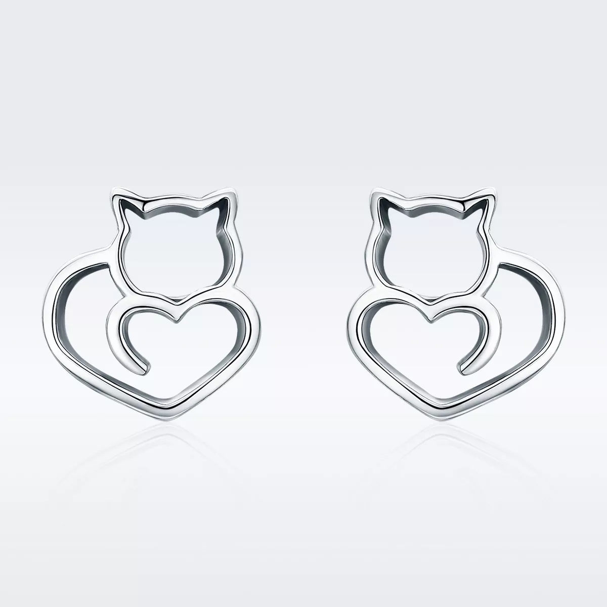 Brincos Petit Gato fofo estilo Pandora - SCE271