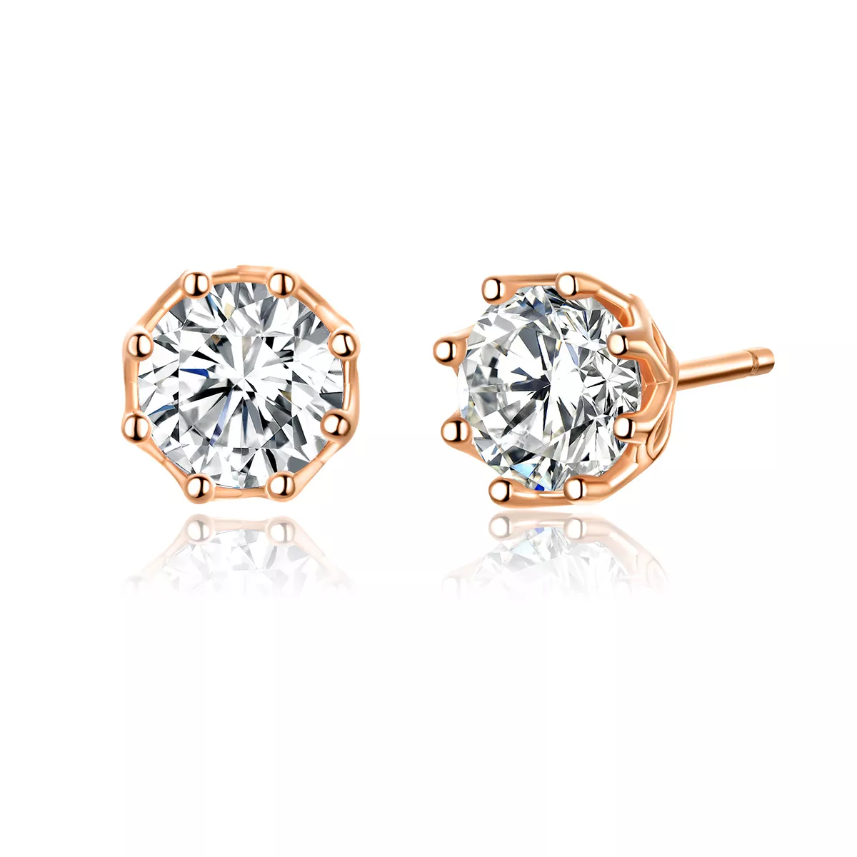 Brincos Petit Luz estilo Pandora Rose - SCE499-C