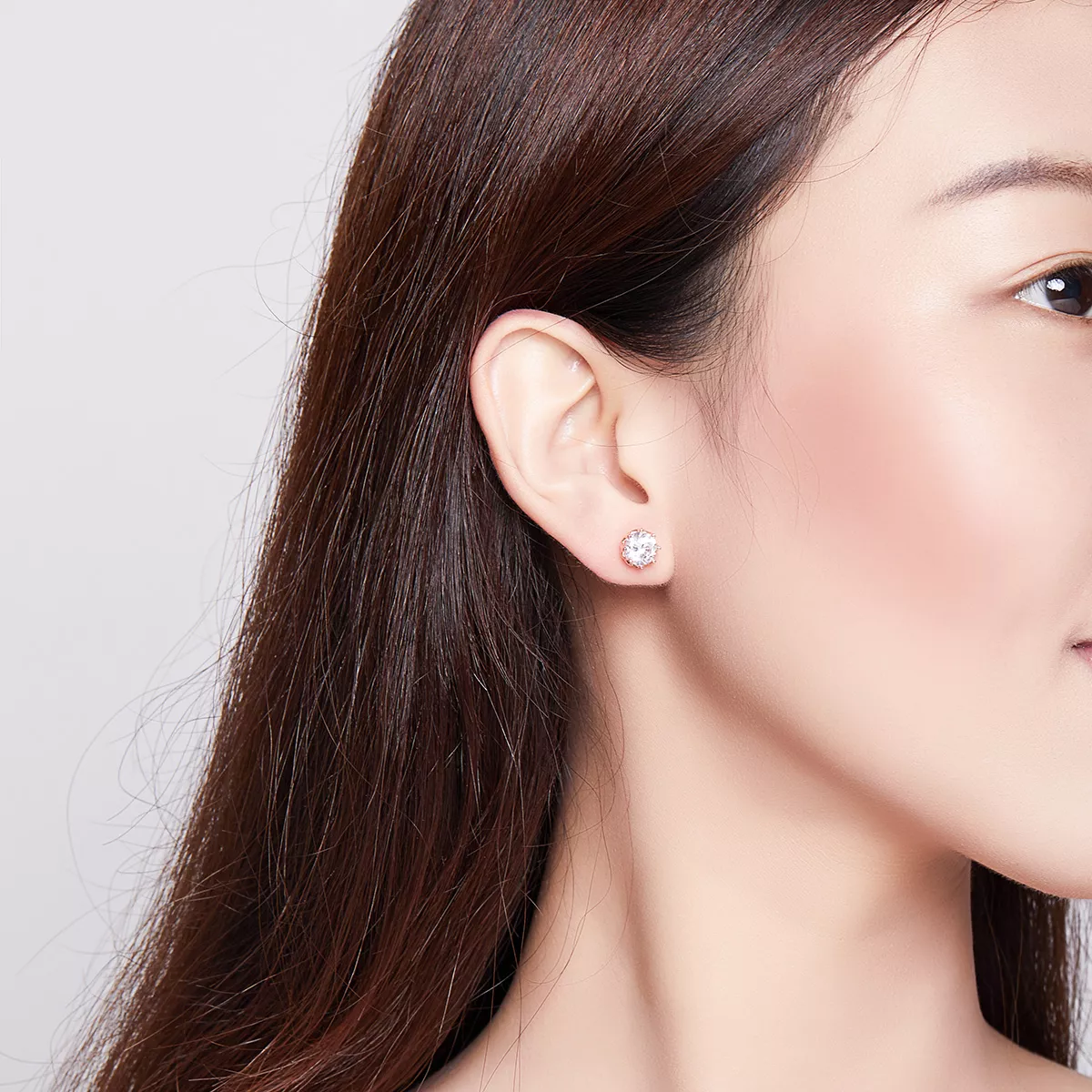 Brincos Petit Luz estilo Pandora Rose - SCE499-C