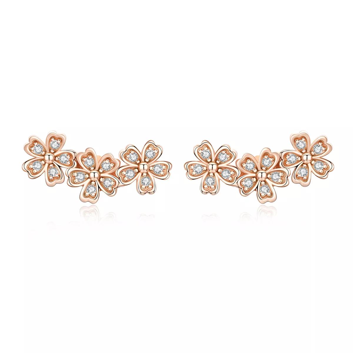 Brincos Petit Margarida Contraída estilo Pandora Rose - SCE419-C