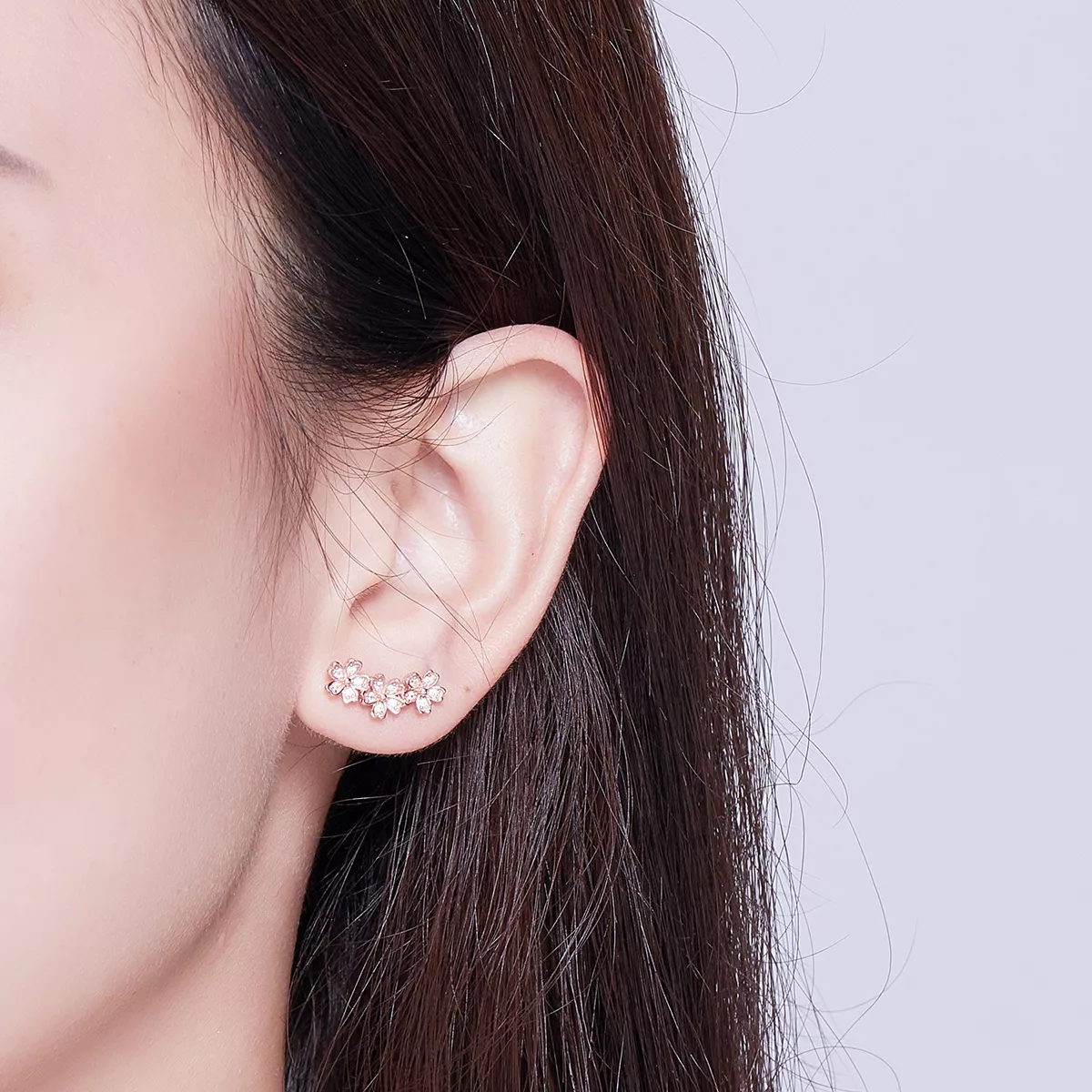 Brincos Petit Margarida Contraída estilo Pandora Rose - SCE419-C