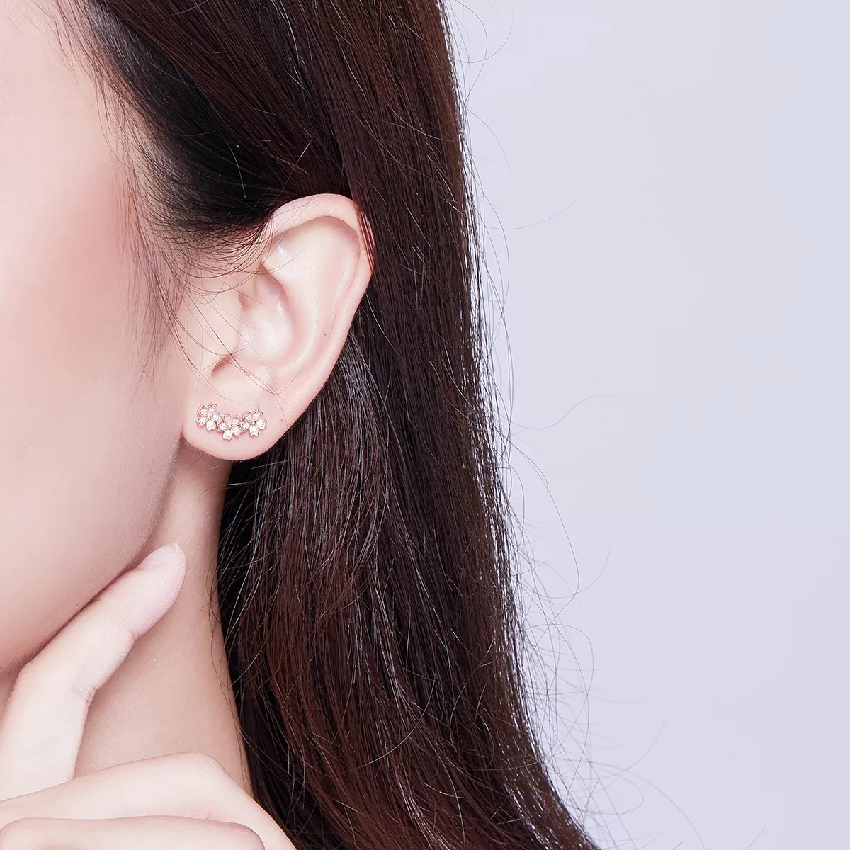 Brincos Petit Margarida Contraída estilo Pandora Rose - SCE419-C