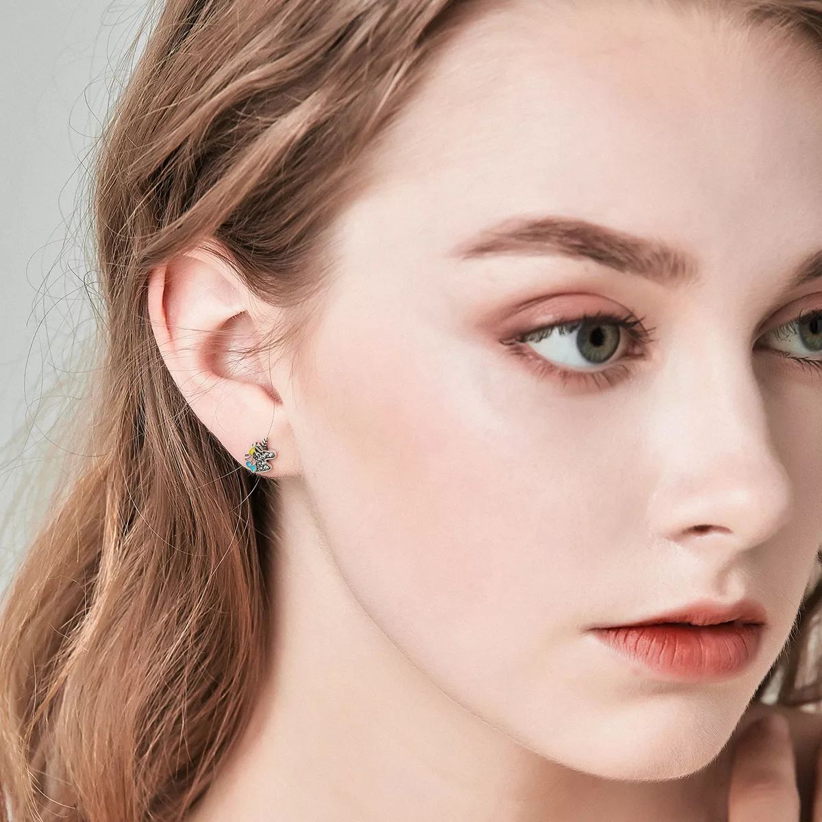 Brincos Petit Memória de Unicórnio estilo Pandora - SCE426