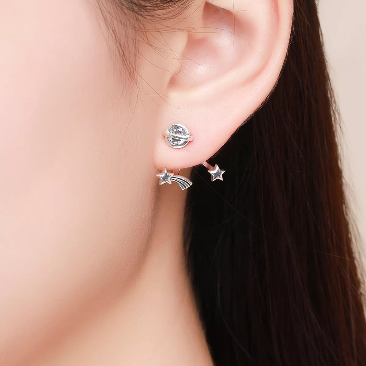 Brincos Petit Meteoro Brilhante estilo Pandora - SCE474