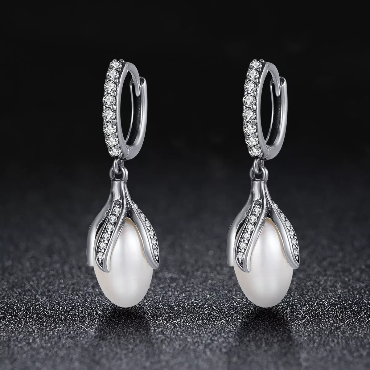 Brincos Petit Mimosa Bud estilo Pandora - SCE259