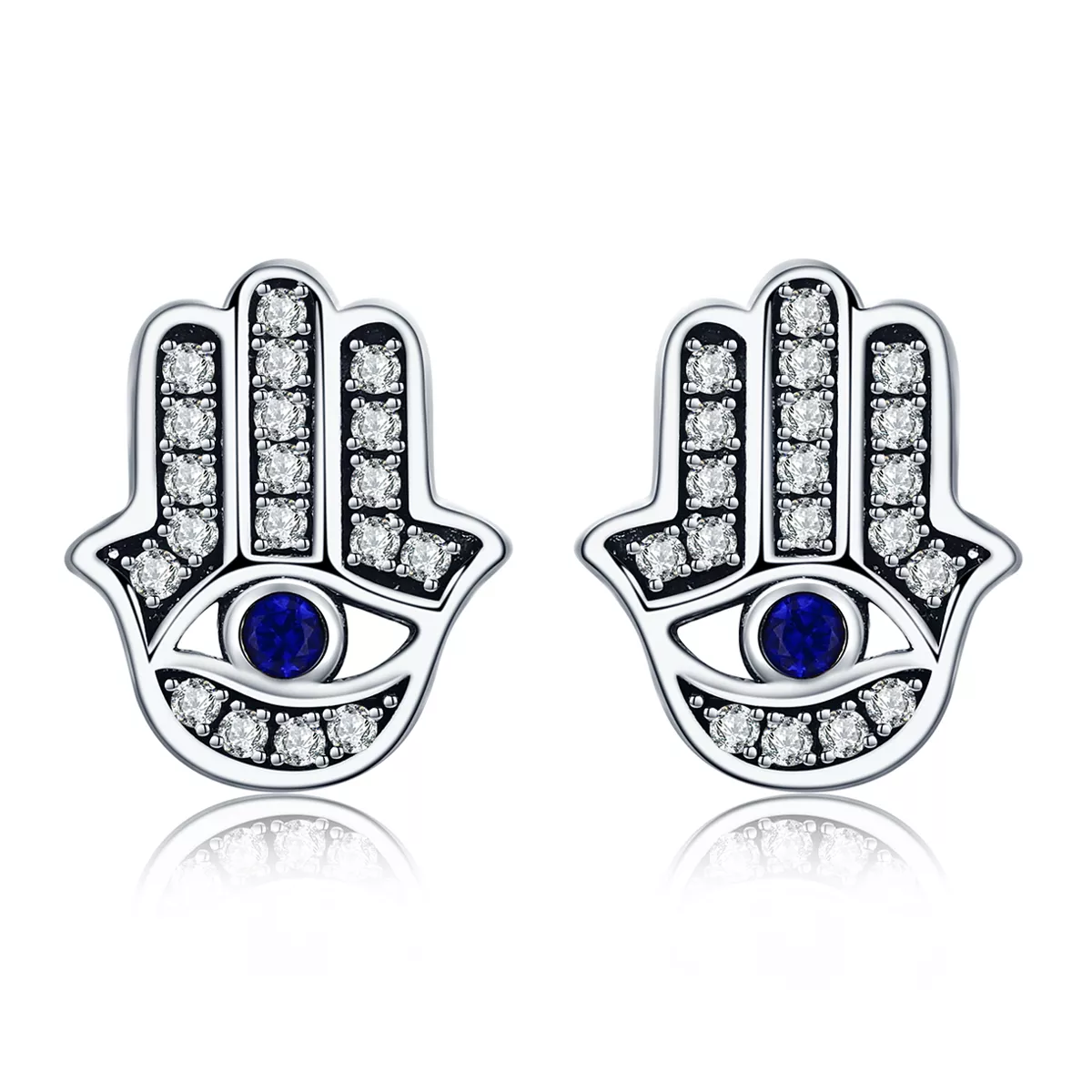 Brincos Petit Mão Hamsa estilo Pandora - SCE389
