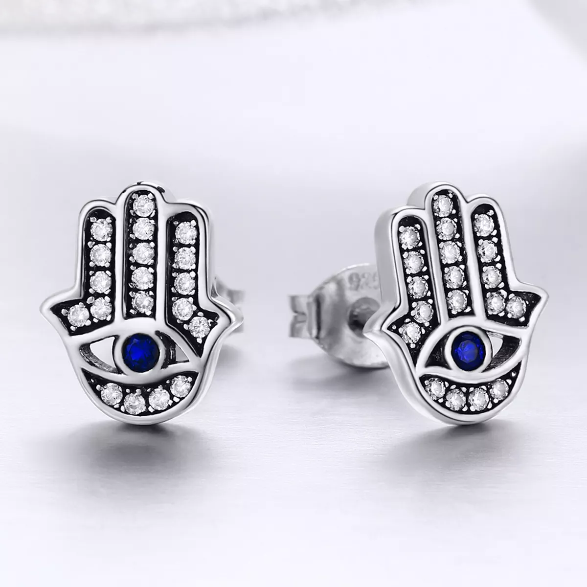 Brincos Petit Mão Hamsa estilo Pandora - SCE389