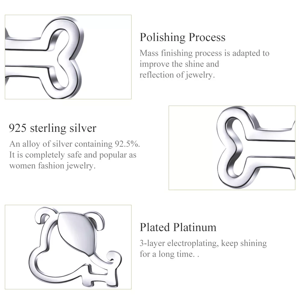 Brincos Petit pata com orifícios estilo Pandora - SCE649