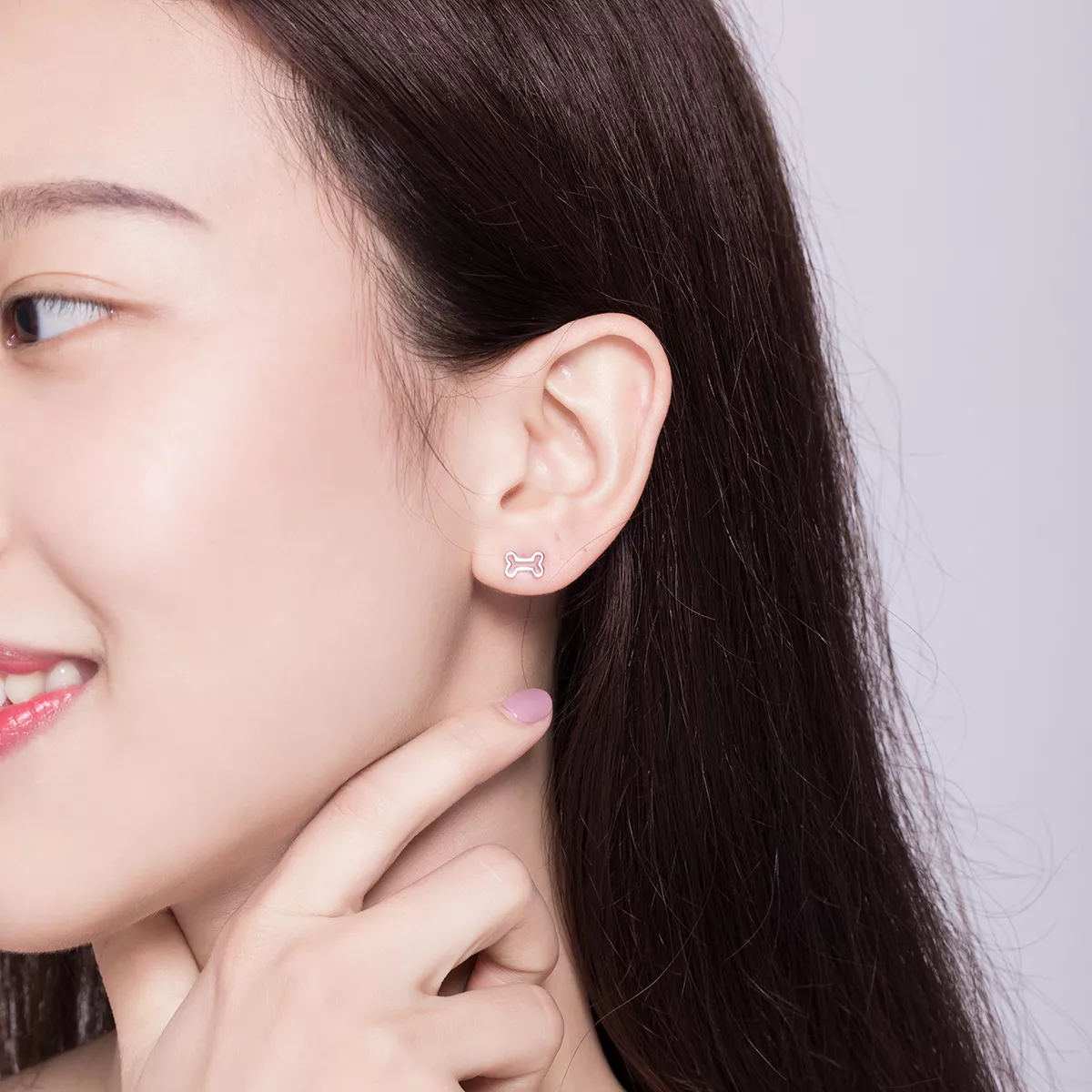 Brincos Petit pata com orifícios estilo Pandora - SCE649