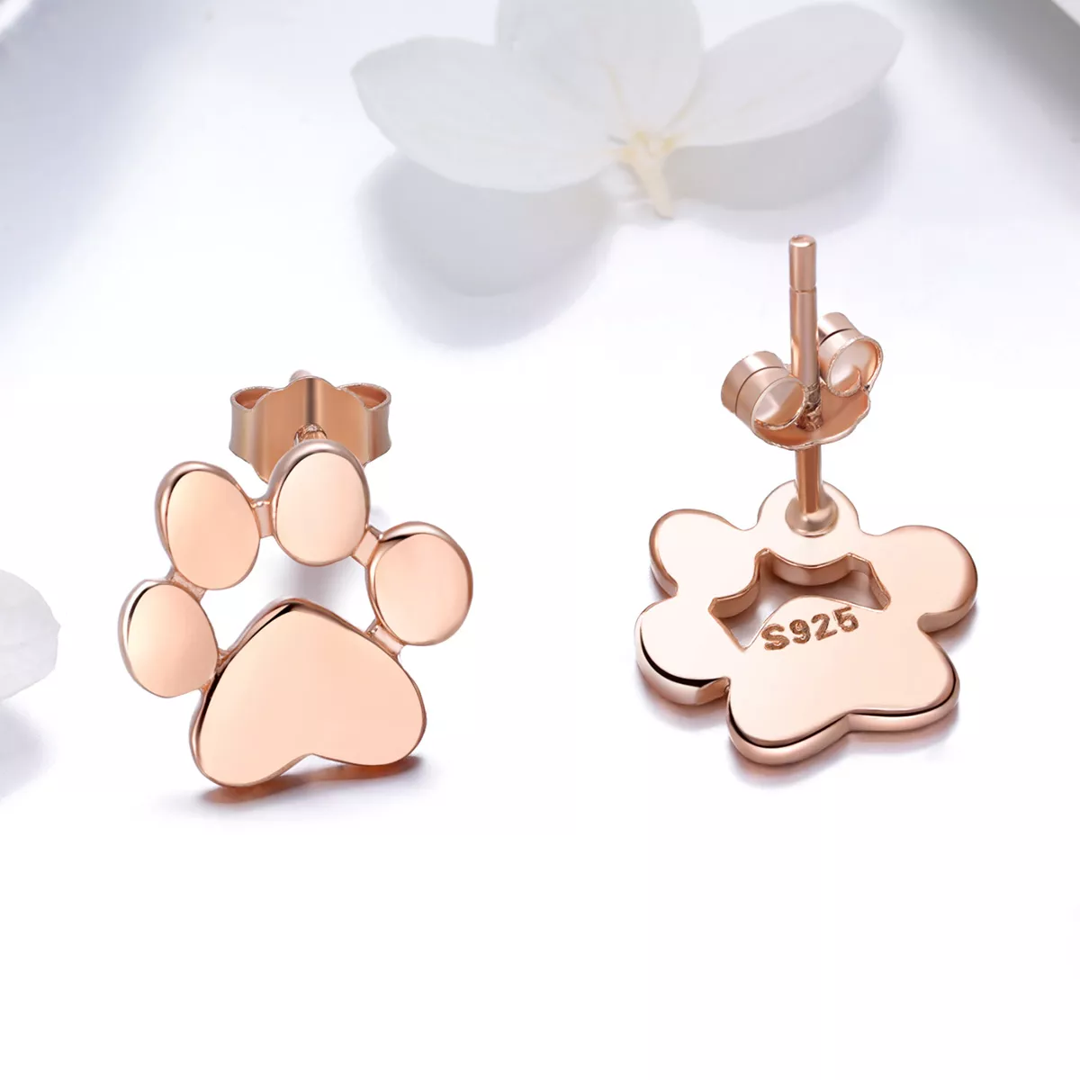 Brincos Petit Pata De Gato Fofinho estilo Pandora Rose - SCE407-3