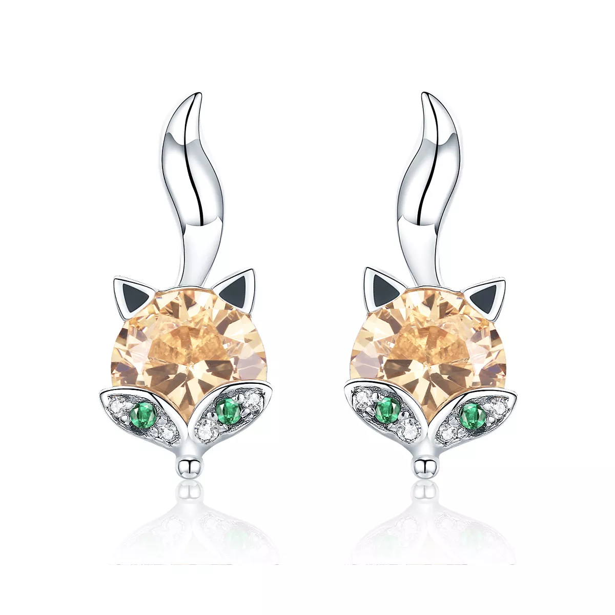 Brincos Petit Pequena raposa estilo Pandora - SCE527