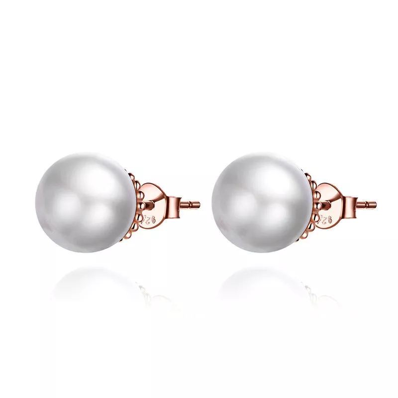 Brincos Petit Pérola estilo Pandora Rose - SCE609