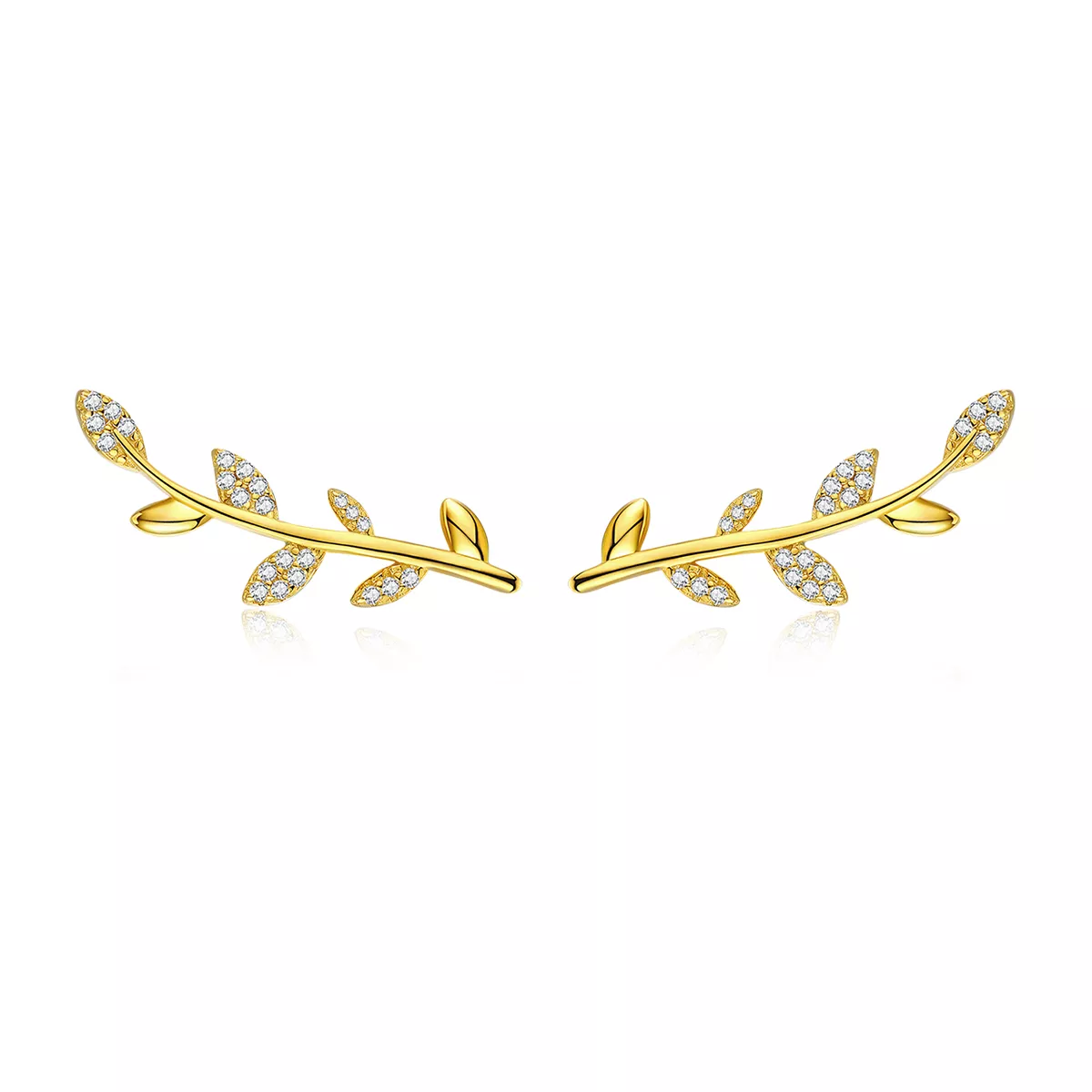 Brincos Petit Ramo de folhas estilo Pandora - SCE556