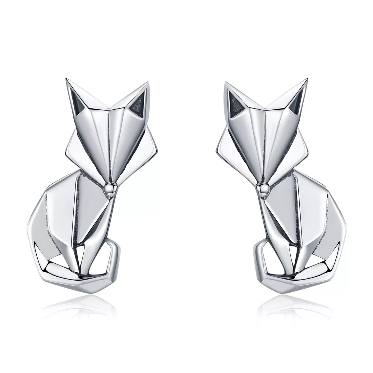 Brincos Petit Raposa Origami estilo Pandora - SCE526