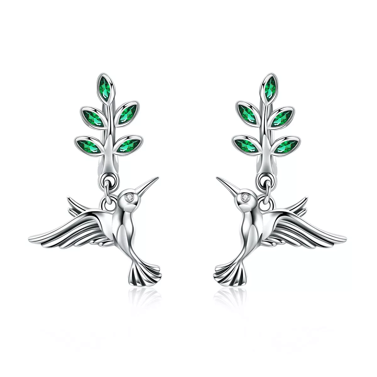 Brincos Petit Saudações dos colibris estilo Pandora - SCE464