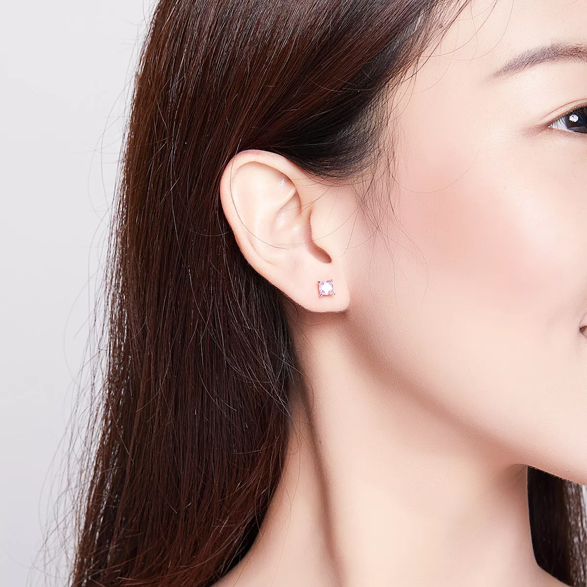 Brincos Petit Sorte rosa estilo Pandora - SCE660