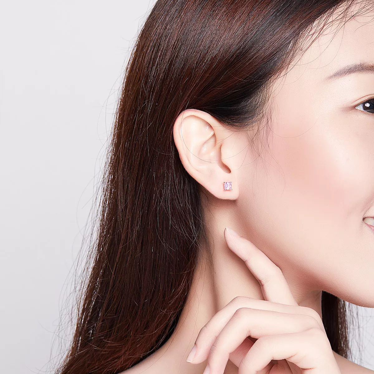 Brincos Petit Sorte rosa estilo Pandora - SCE660