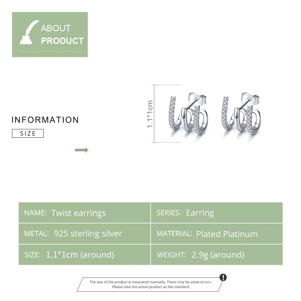 Brincos Petit Torção life Pandora - SCE585