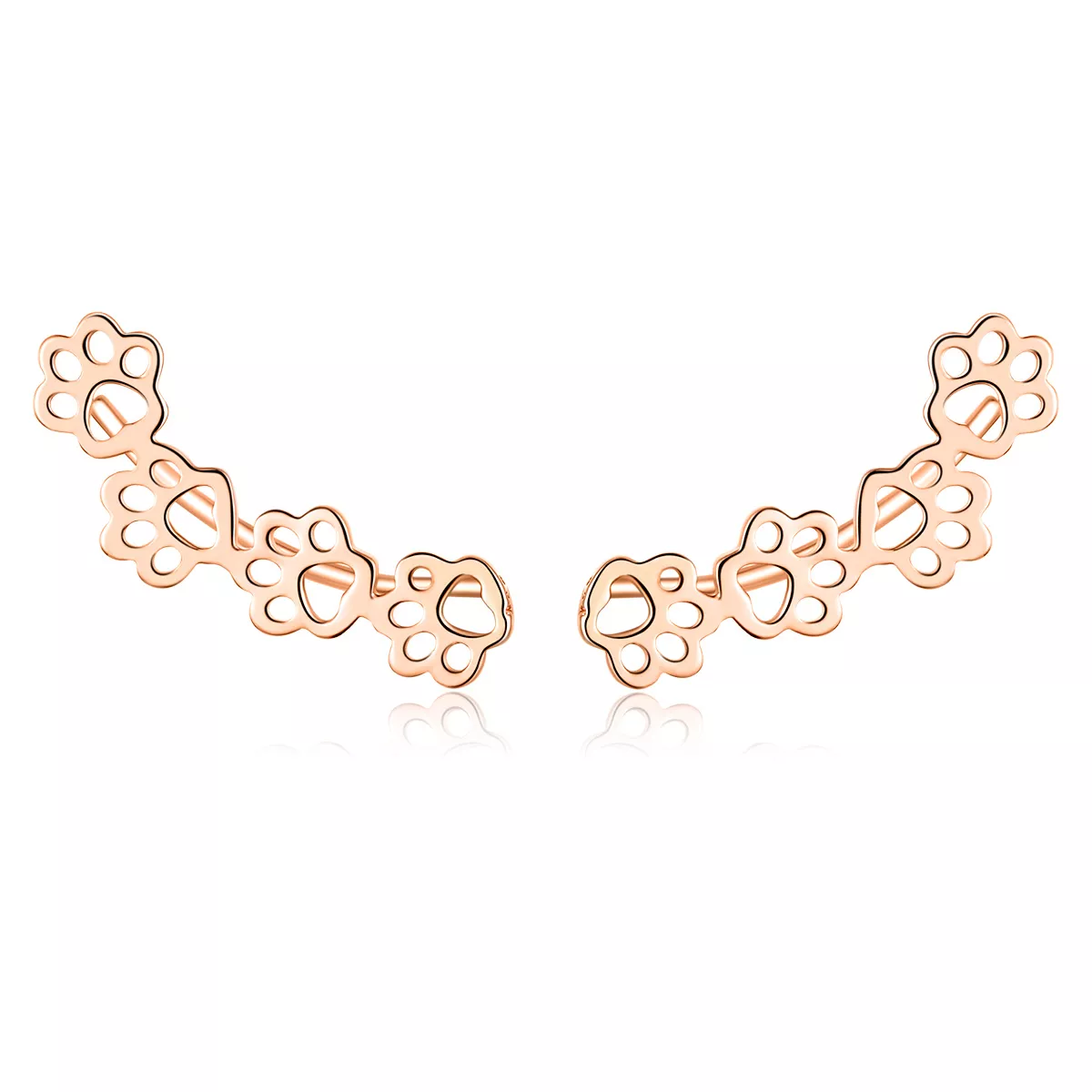 Brincos Petit Trilha da Pata estilo Pandora Rose - SCE430-C