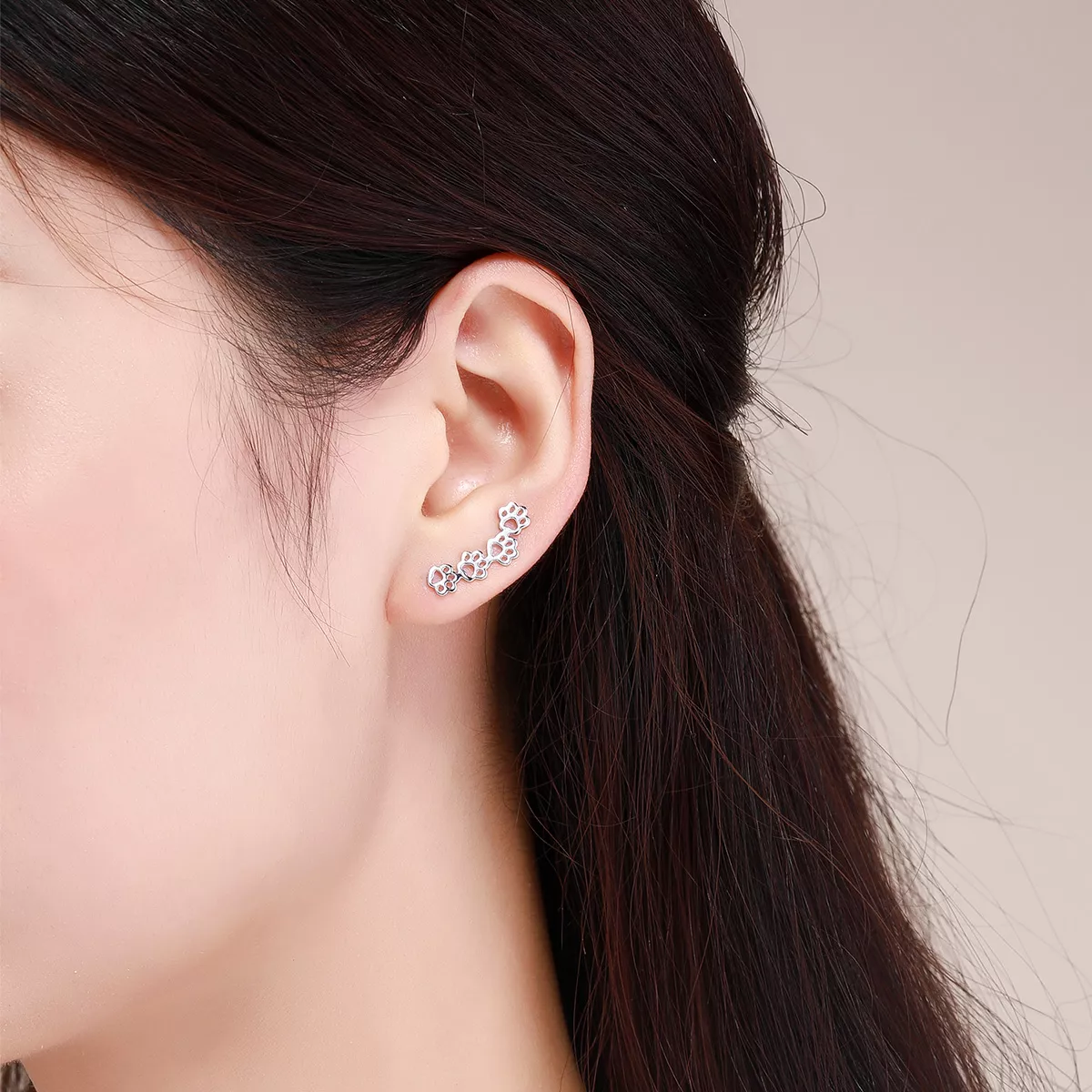 Brincos Petit Trilha da Pata estilo Pandora - SCE430