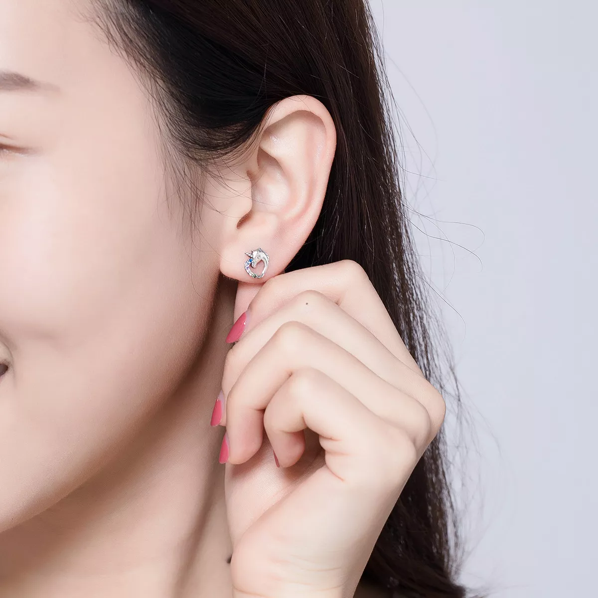 Brincos Petit Unicórnio estilo Pandora - SCE611