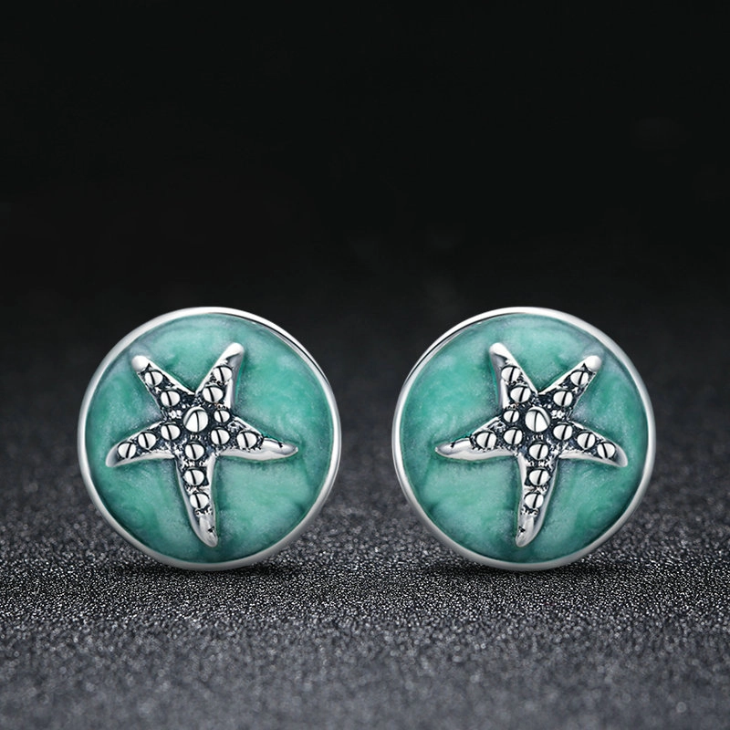 (imagem para) Brincos Petit Fantasy Starfish estilo Pandora - SCE205 - Visualizar 3