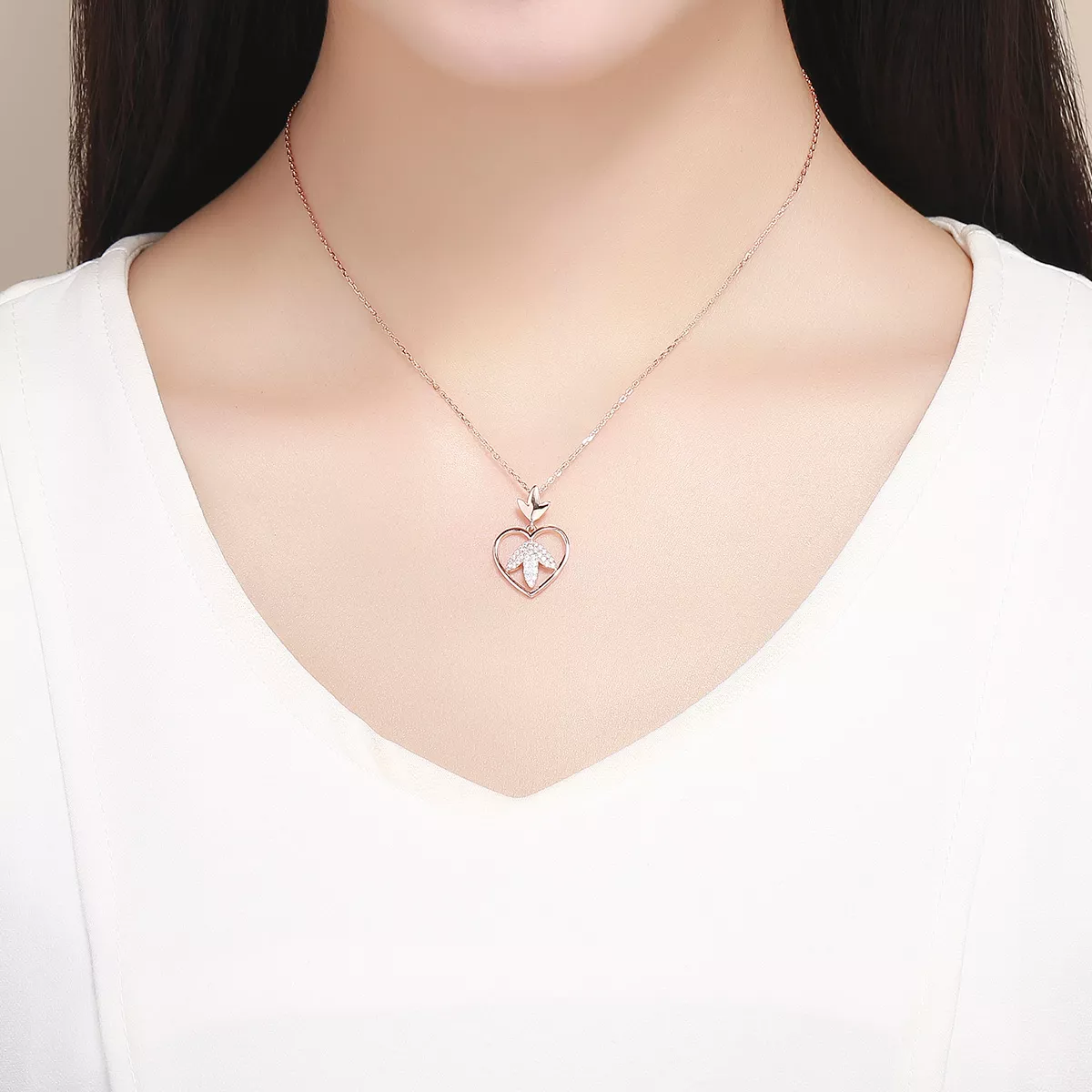 Colar Amor de outono estilo Pandora Rose - SCN313