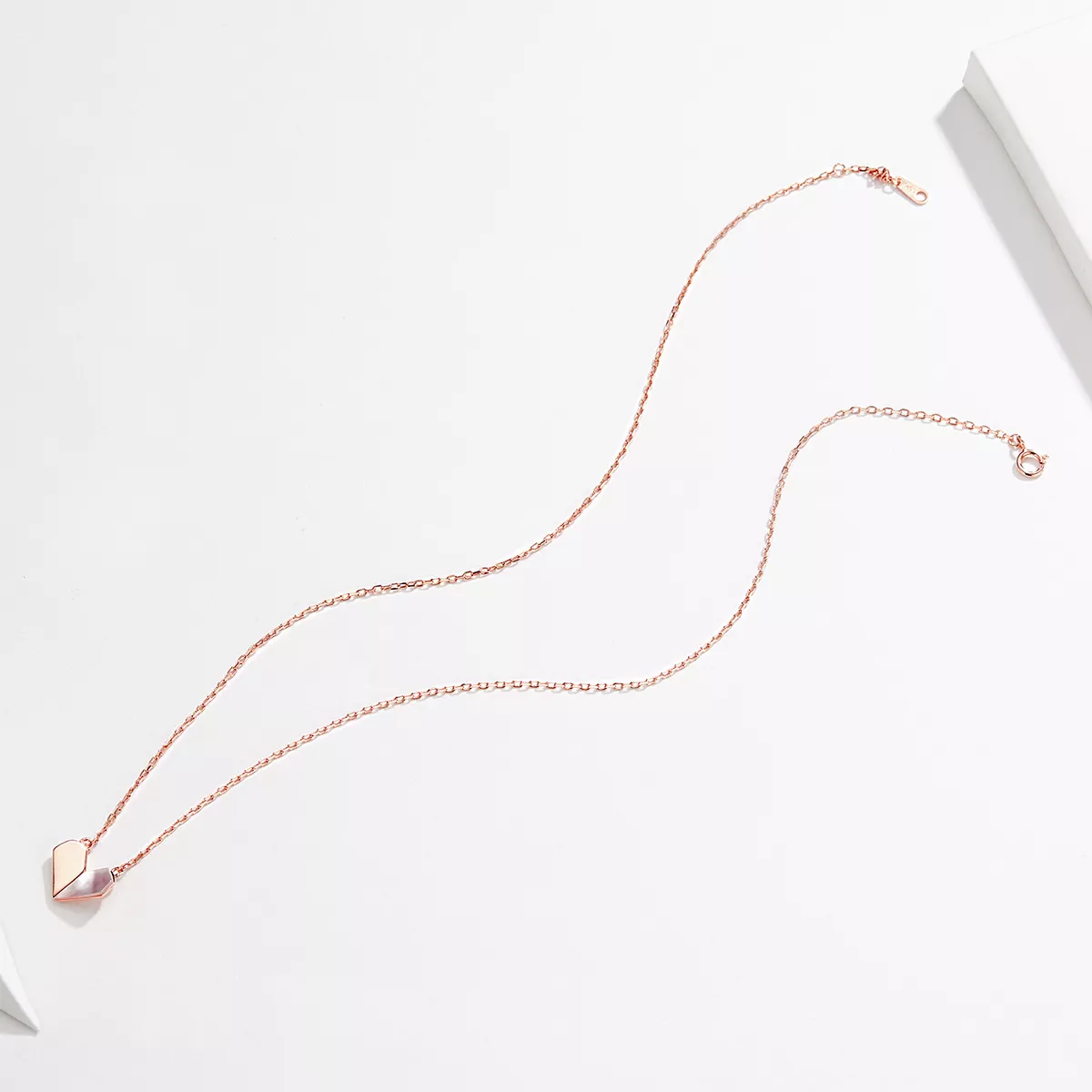 Colar Coração de Origami estilo Pandora Rose - SCN330