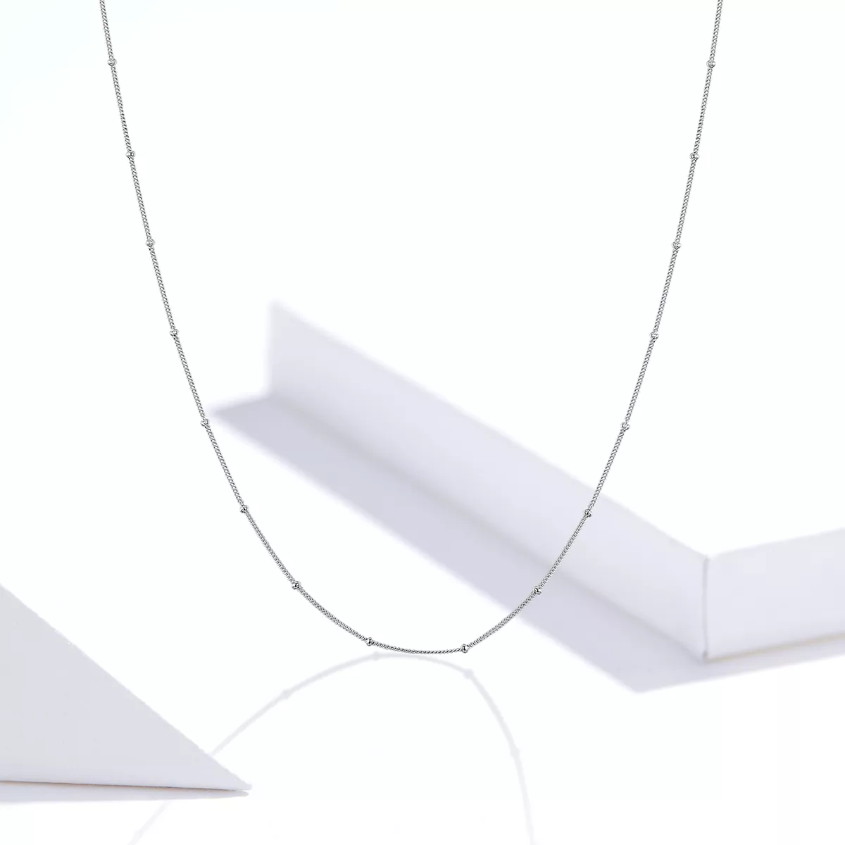 Colar Corrente Básica de Pequenas Bolas estilo Pandora - SCN391