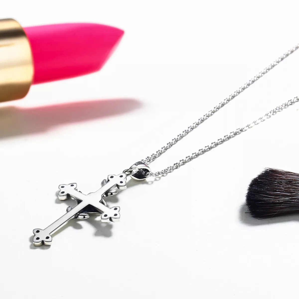 Colar Cruz de Rosa life Pandora - SCN091