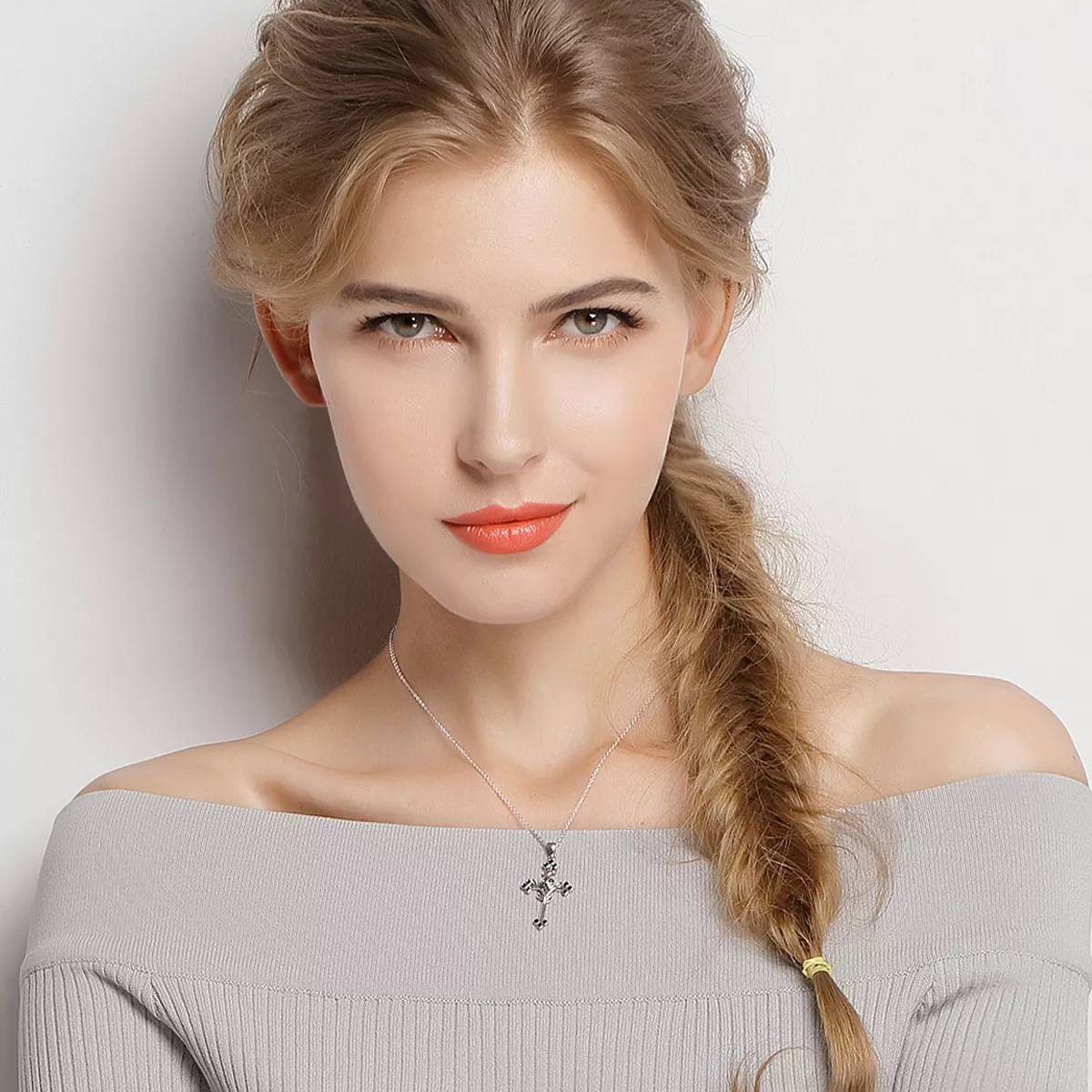 Colar Cruz de Rosa life Pandora - SCN091