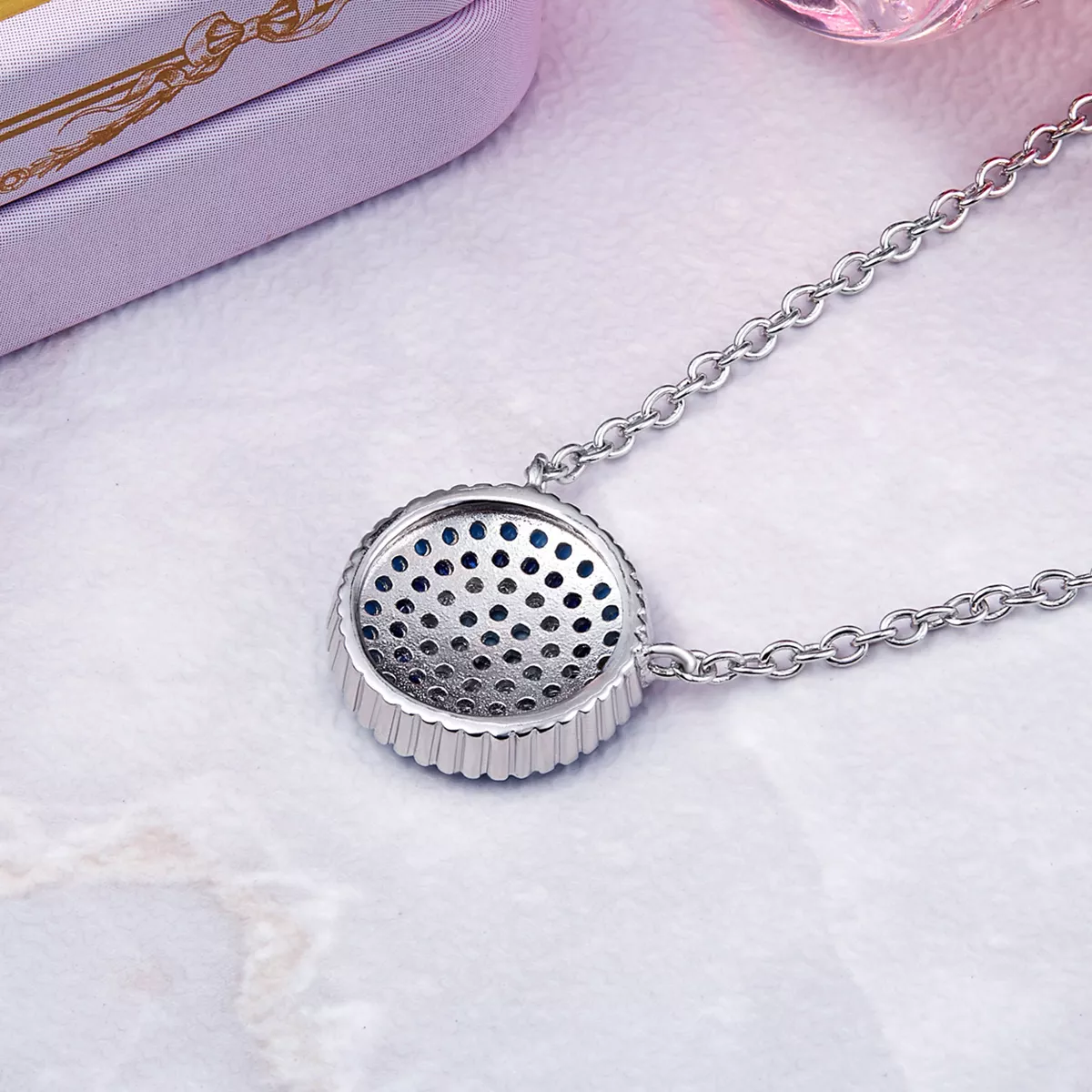 Colar Círculo Azul life Pandora - SCN099