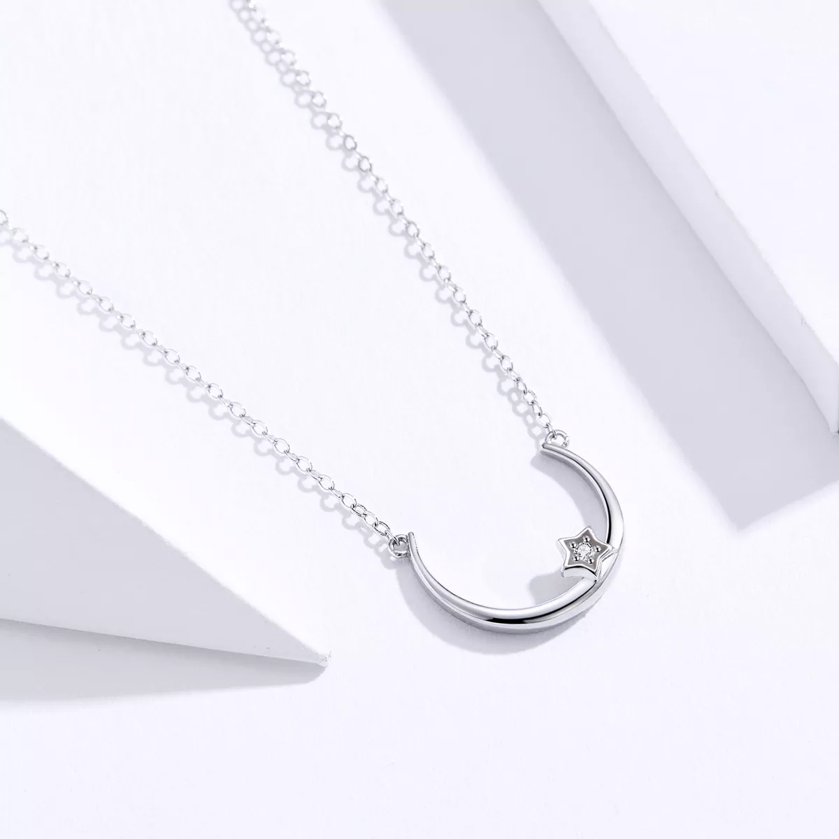 Colar Estrela offset círculo estilo Pandora - SCN382