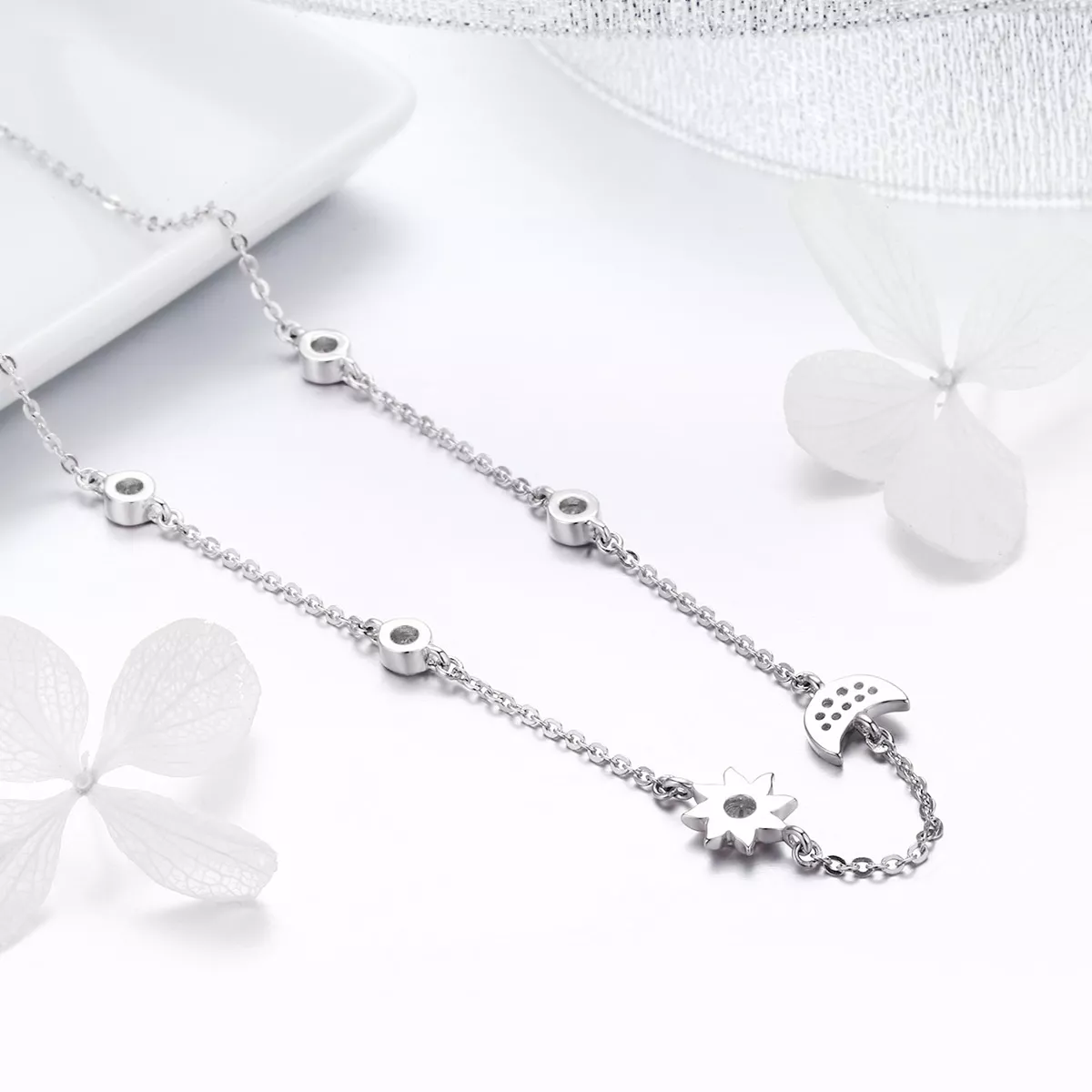 Colar Glória do Sol e da Lua estilo Pandora - SCN272