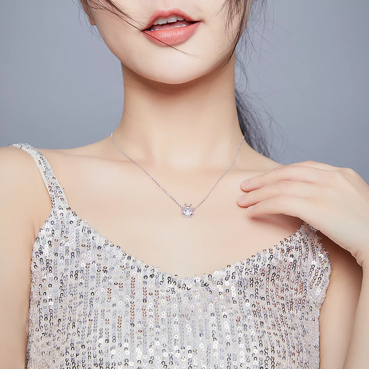 Colar Joaninha deslumbrante estilo Pandora - SCN400