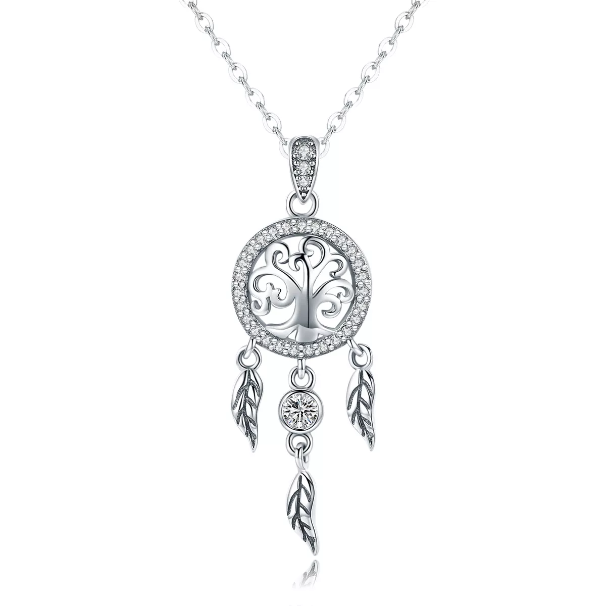 Colar Life Tree Dreamcatcher estilo Pandora - SCN298