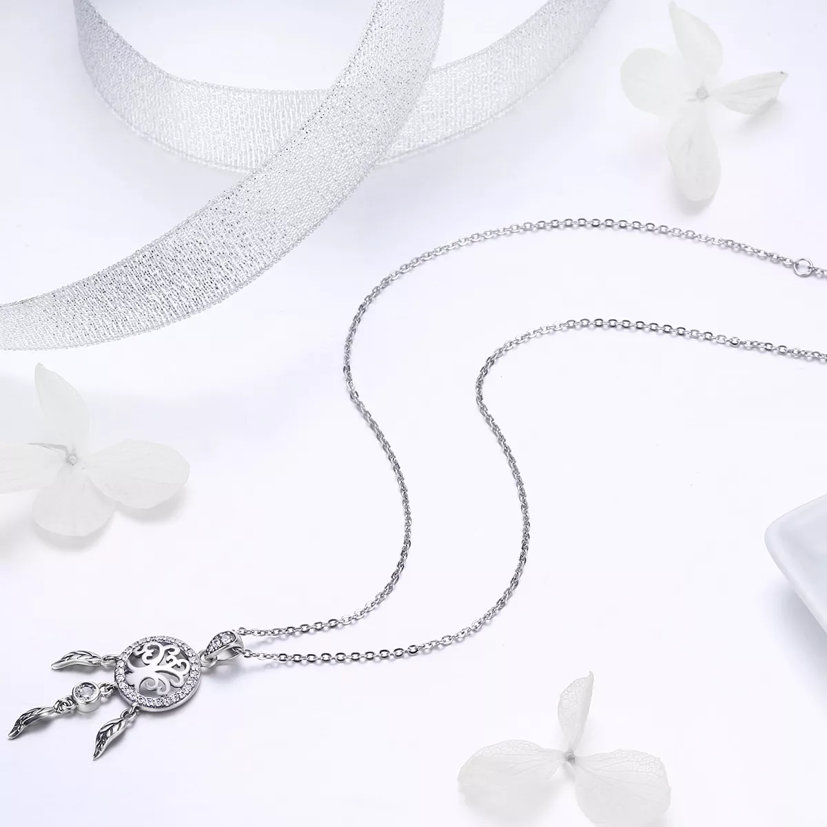 Colar Life Tree Dreamcatcher estilo Pandora - SCN298