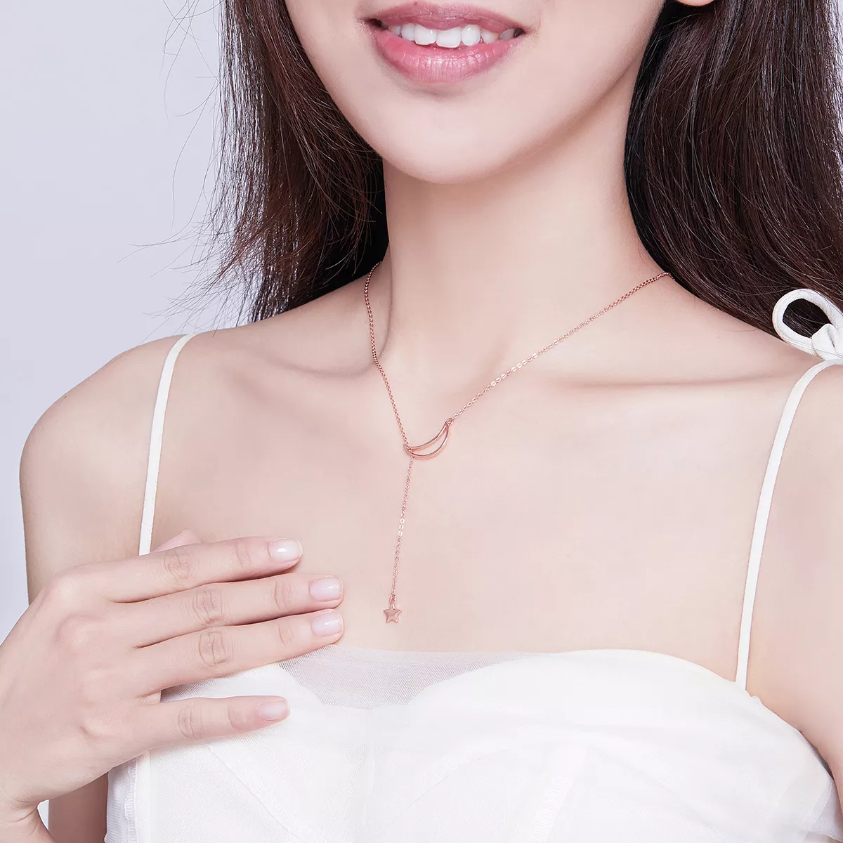 Colar Lua estrelada estilo Pandora Rose - SCN108-C