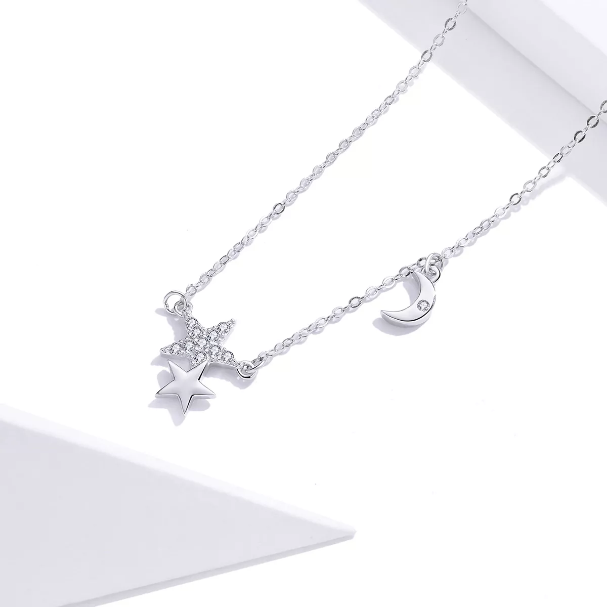 Colar Stars And Moon Story estilo Pandora - SCN404