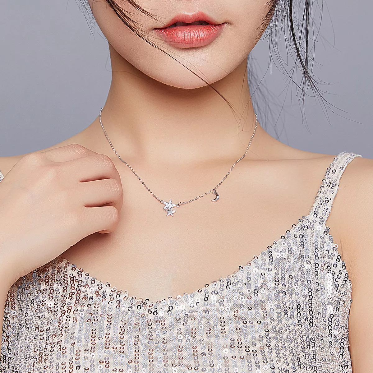 Colar Stars And Moon Story estilo Pandora - SCN404