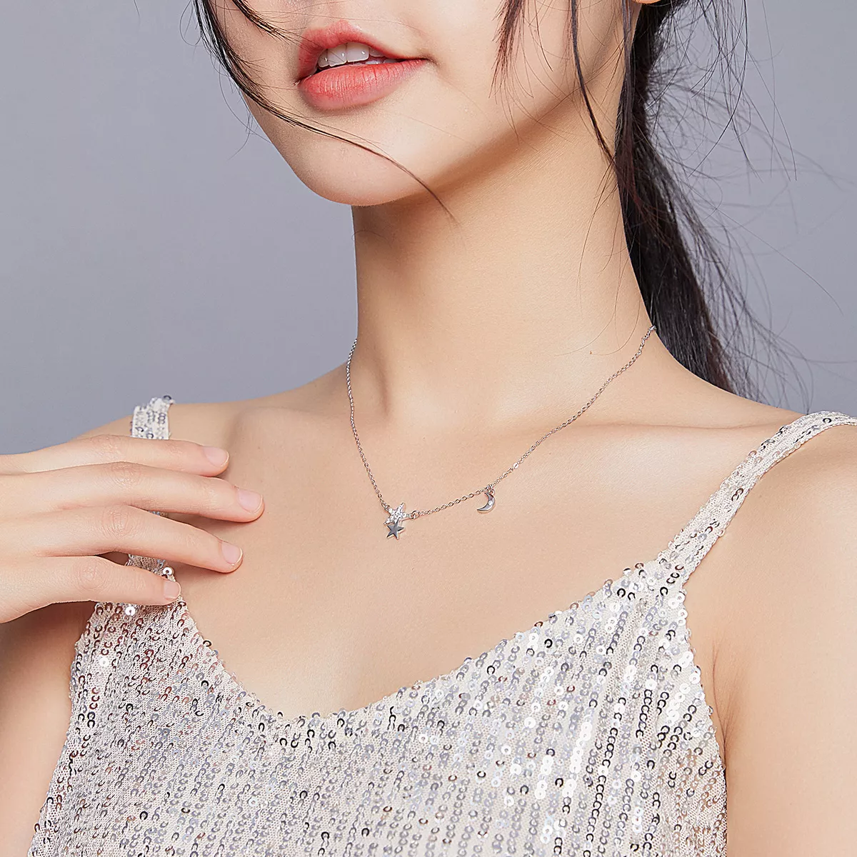 Colar Stars And Moon Story estilo Pandora - SCN404