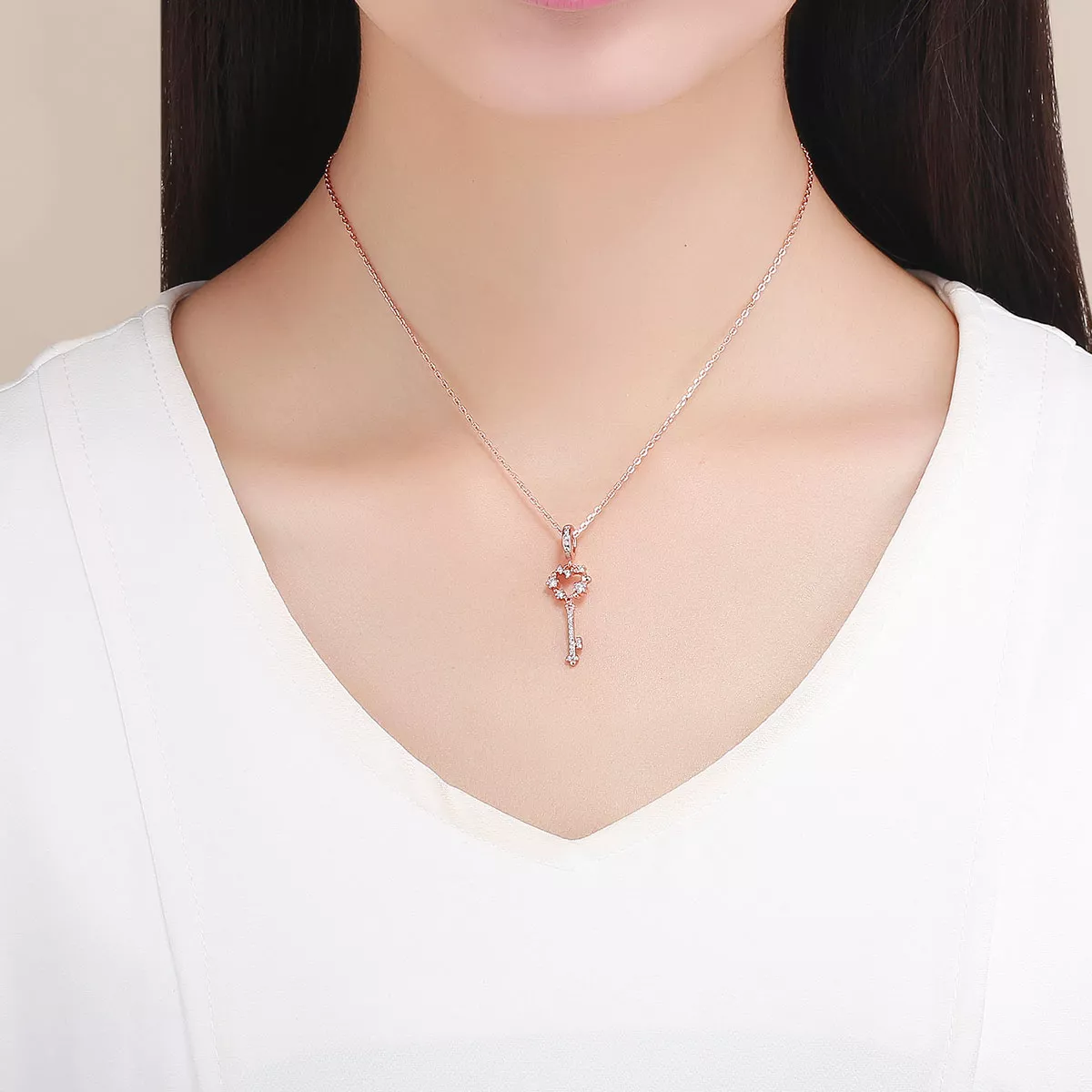 Pendente Chave Brilhante da Sorte estilo Pandora Rose - SCC1122